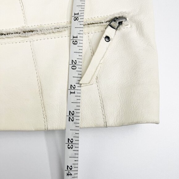 Cigno Nero Jacket Women's EU 40 | US 6 (S) Ivory Leather Moto Biker Buttery Soft - Picture 12 of 15